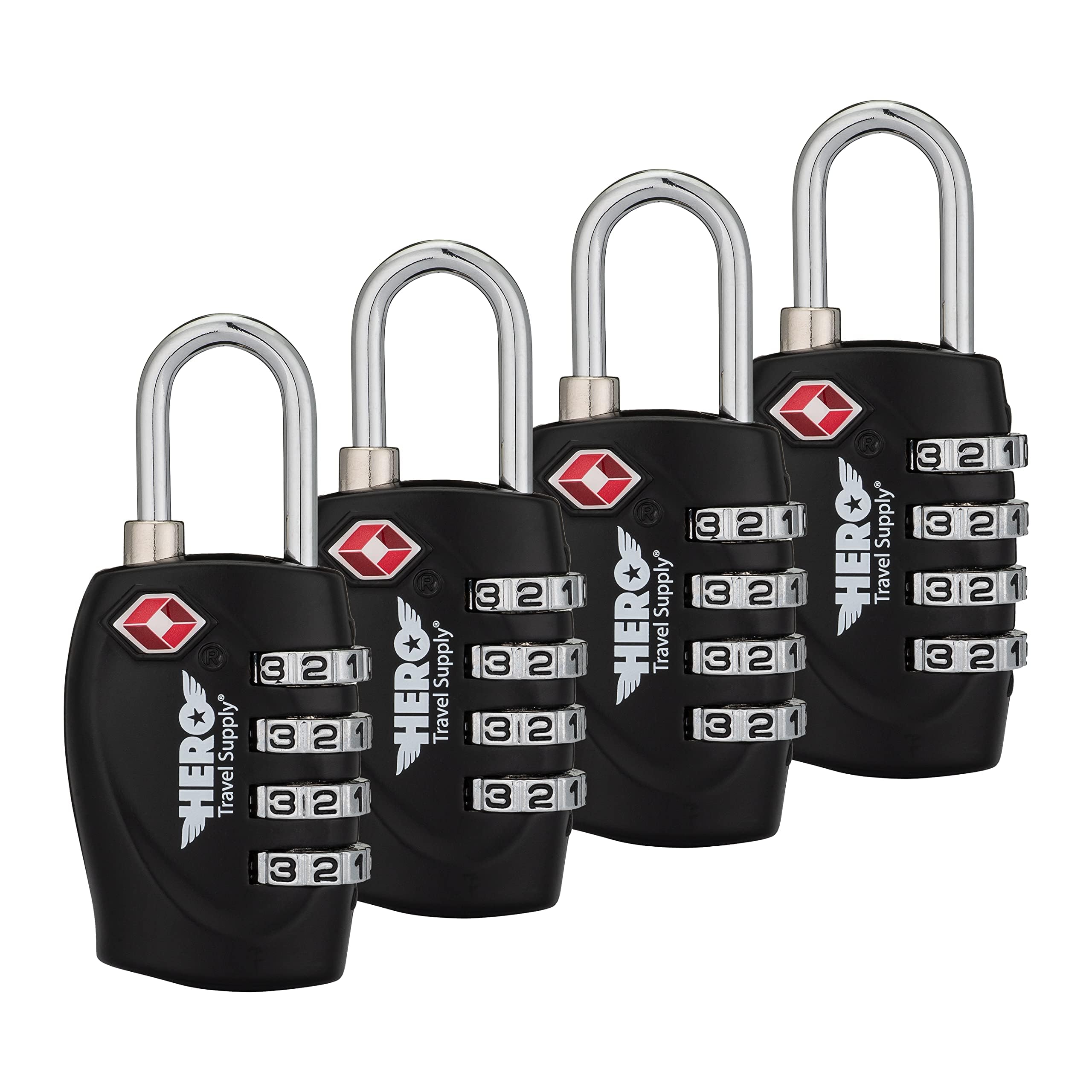 Hero TSA Luggage Locks (4-Pack)
