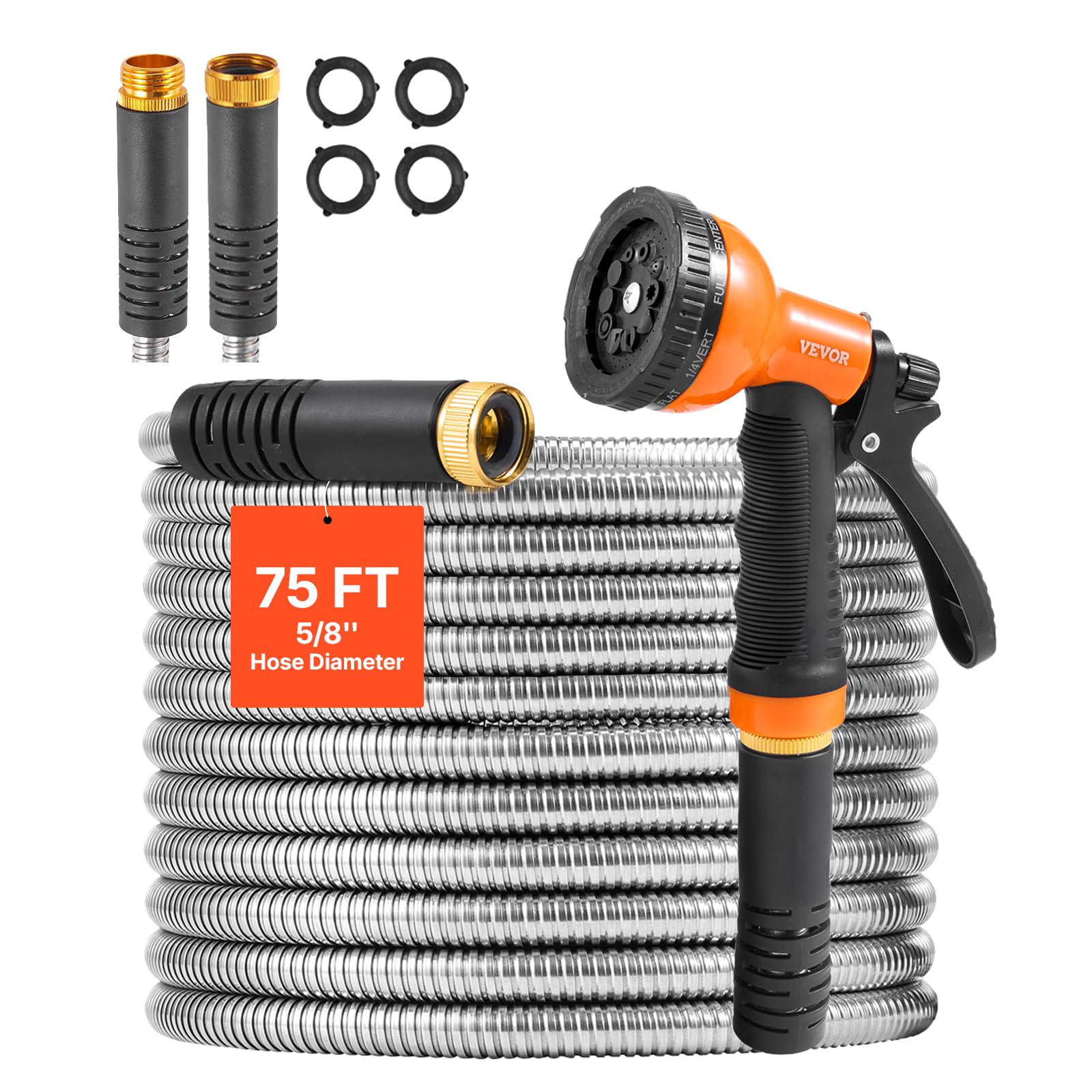 VEVOR Metal Garden Hose 75 ft