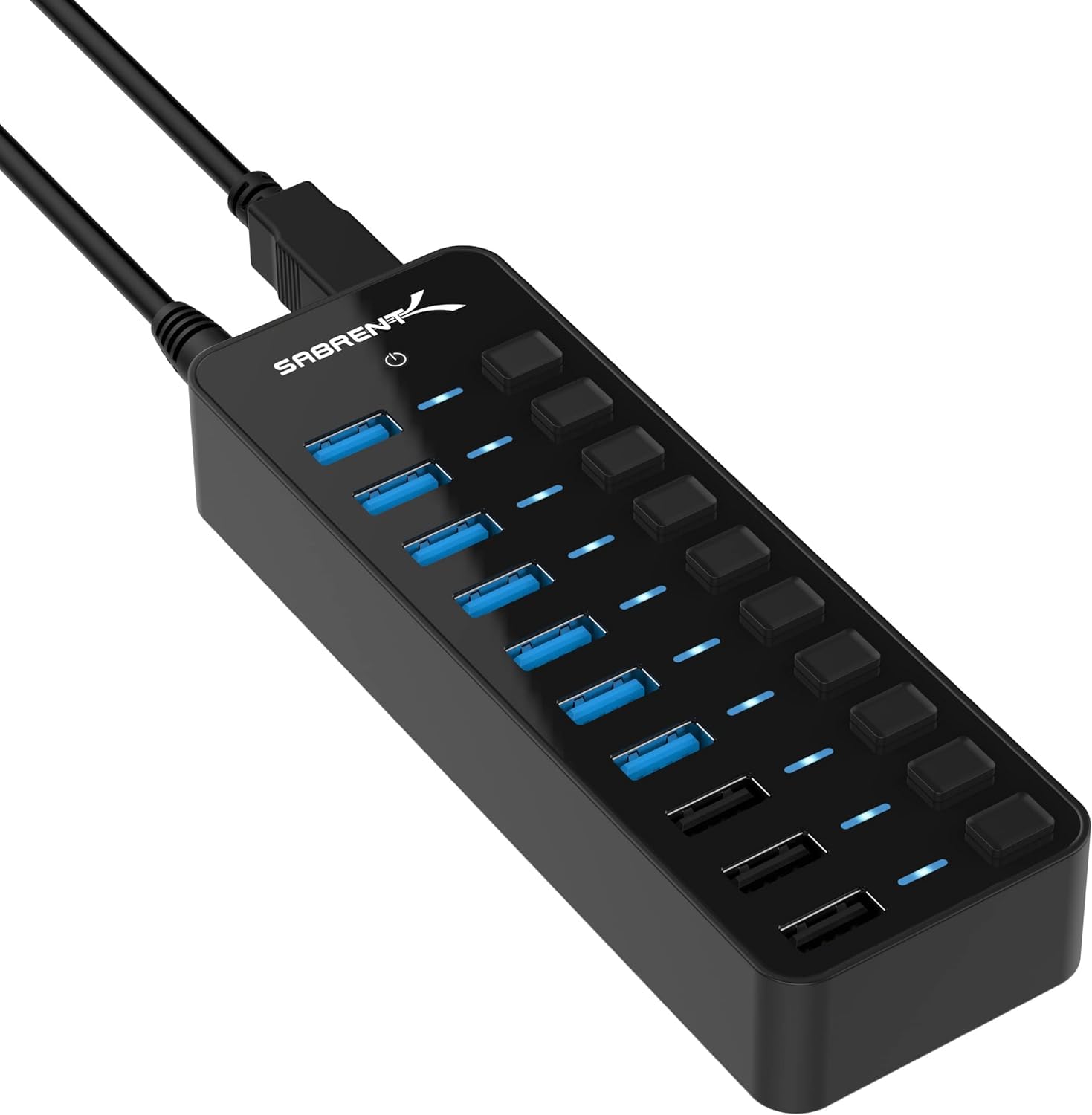 SABRENT 10-Port Powered USB 3.0 Hub (HB-B7C3)