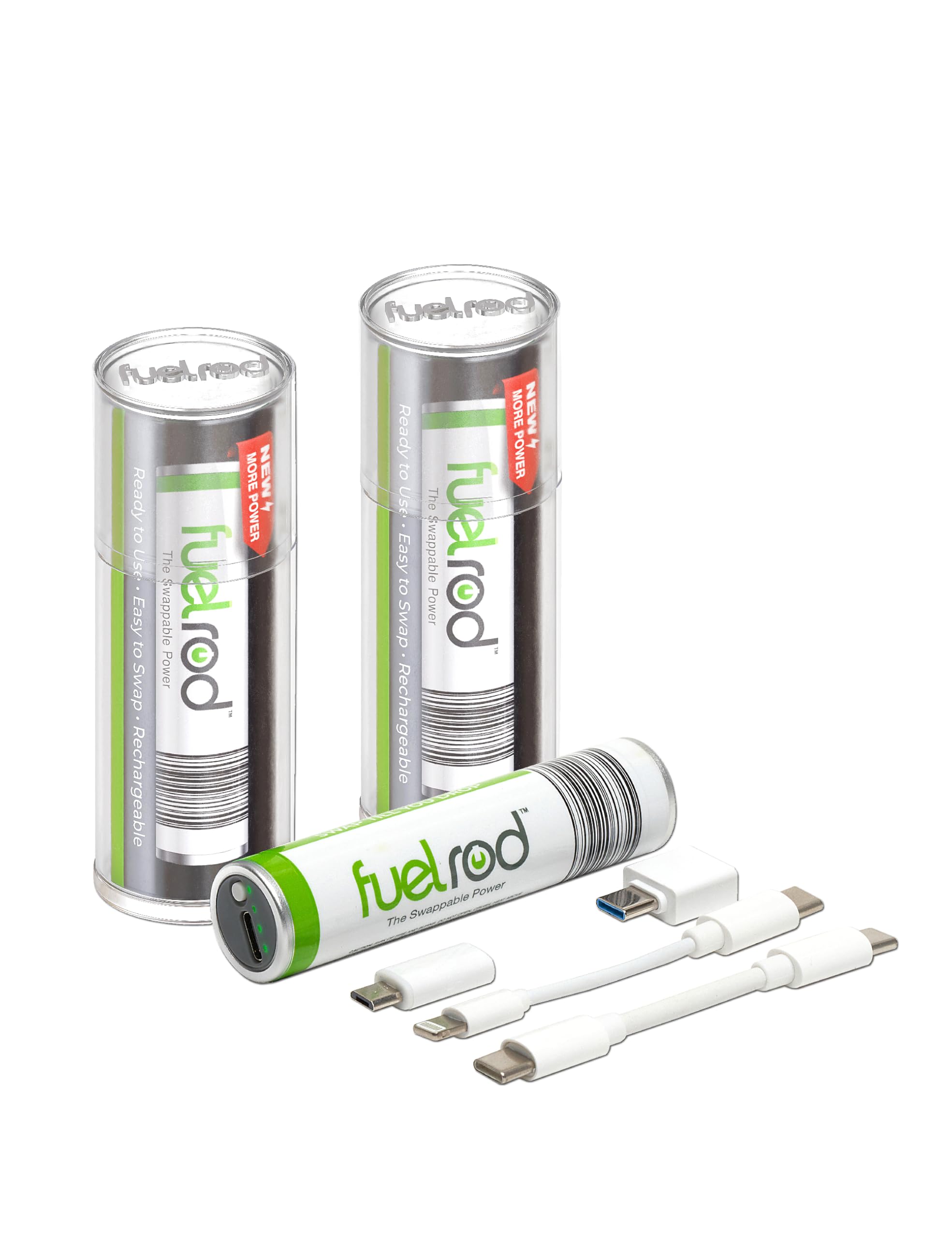 FuelRod USB-C Portable Charger Kit, 2-Pack