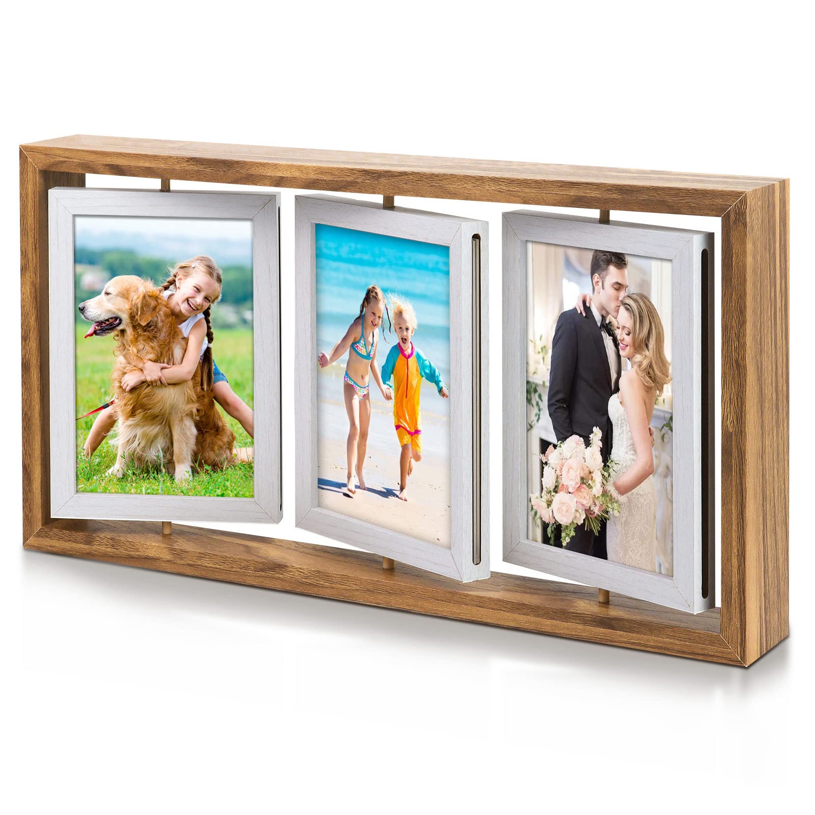 ZEEYUAN Wooden Rotating 4x6 Frame