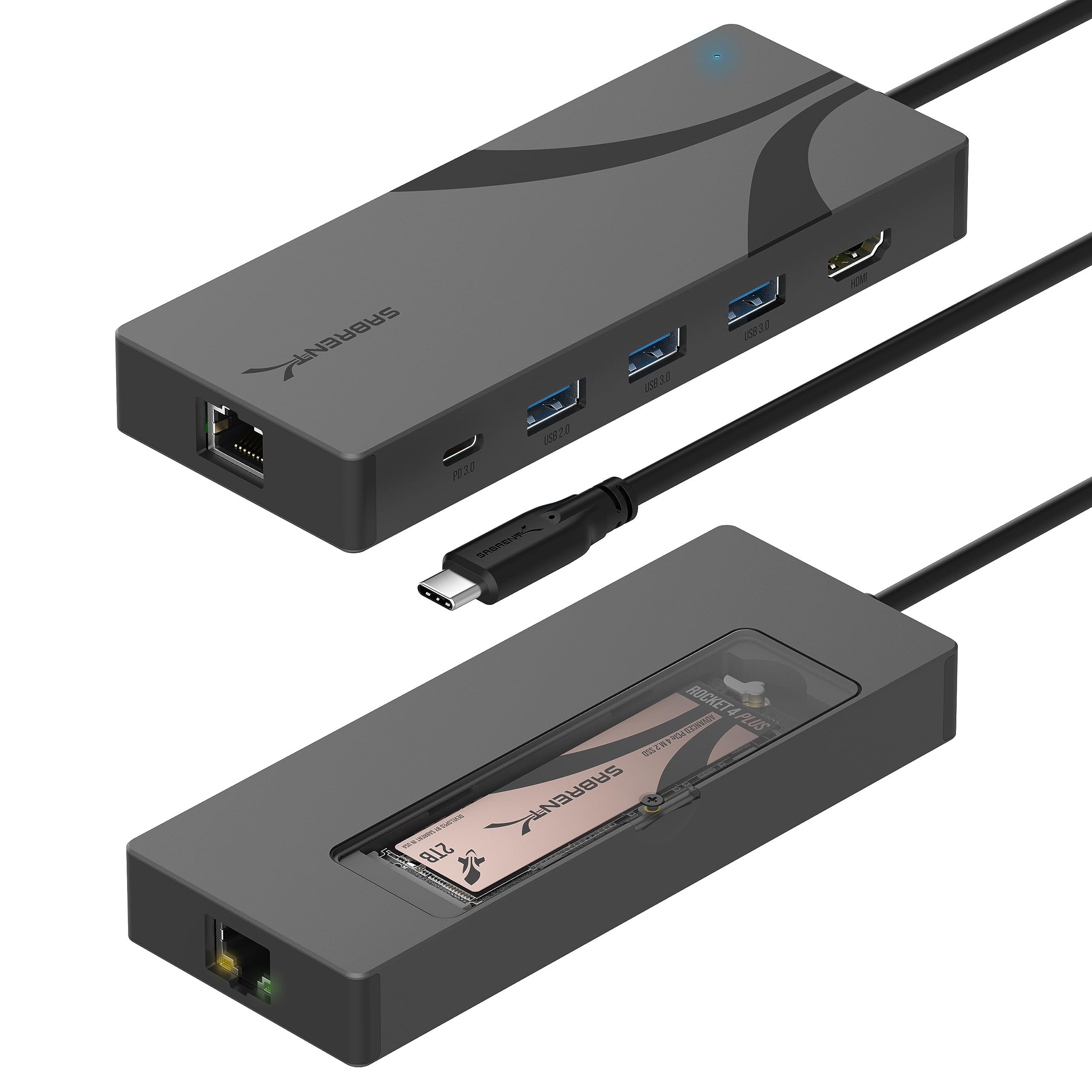 SABRENT USB-C Hub & M.2 Dock (HB-6PNV)