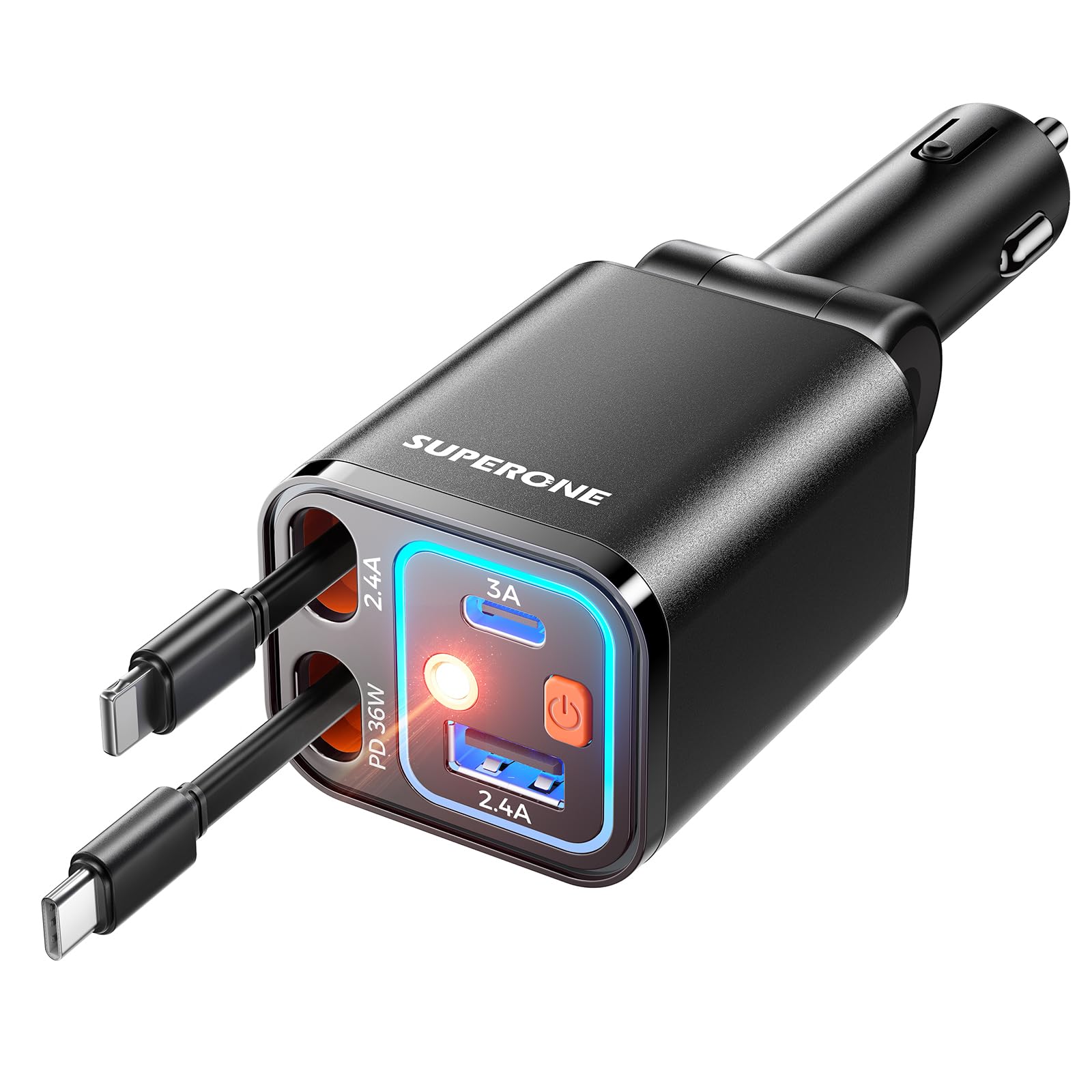 SUPERONE 69W Retractable Charger with Starry Light