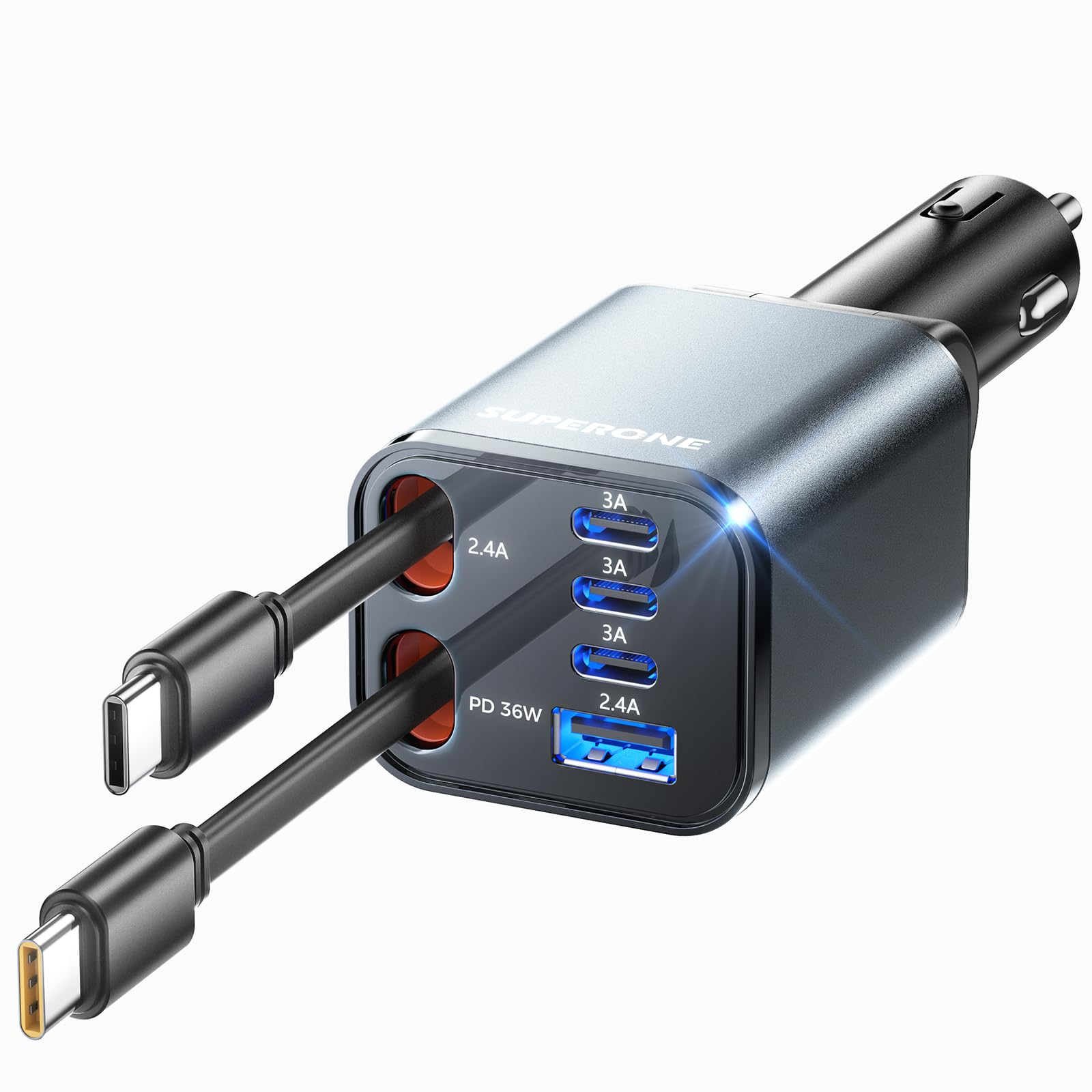 SUPERONE 99W Six-Port Retractable Charger