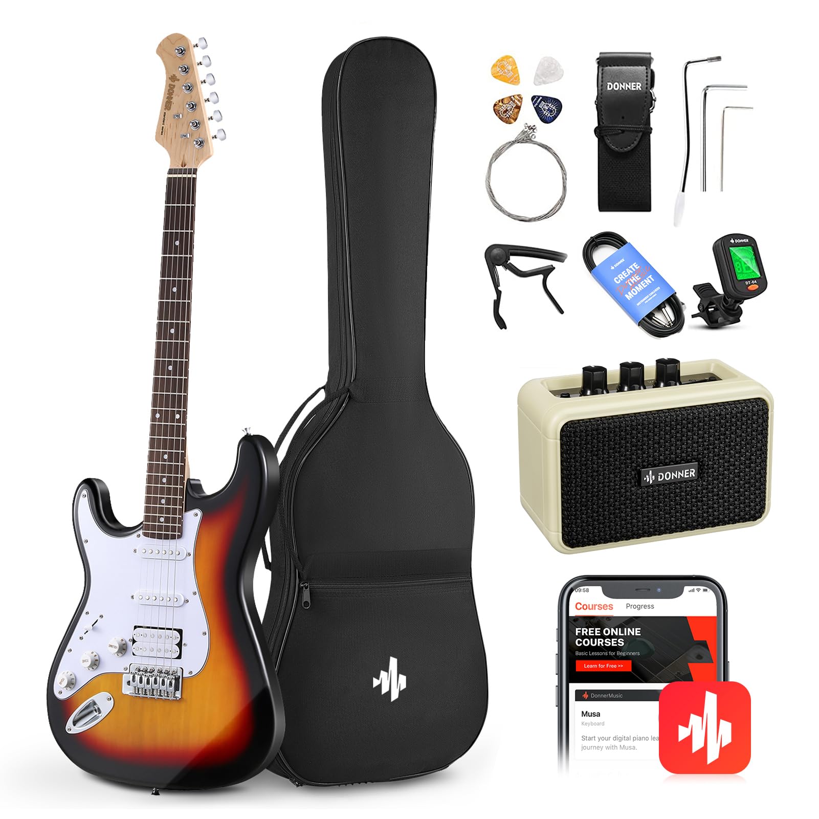 Donner Left-Handed 39-Inch Guitar Kit