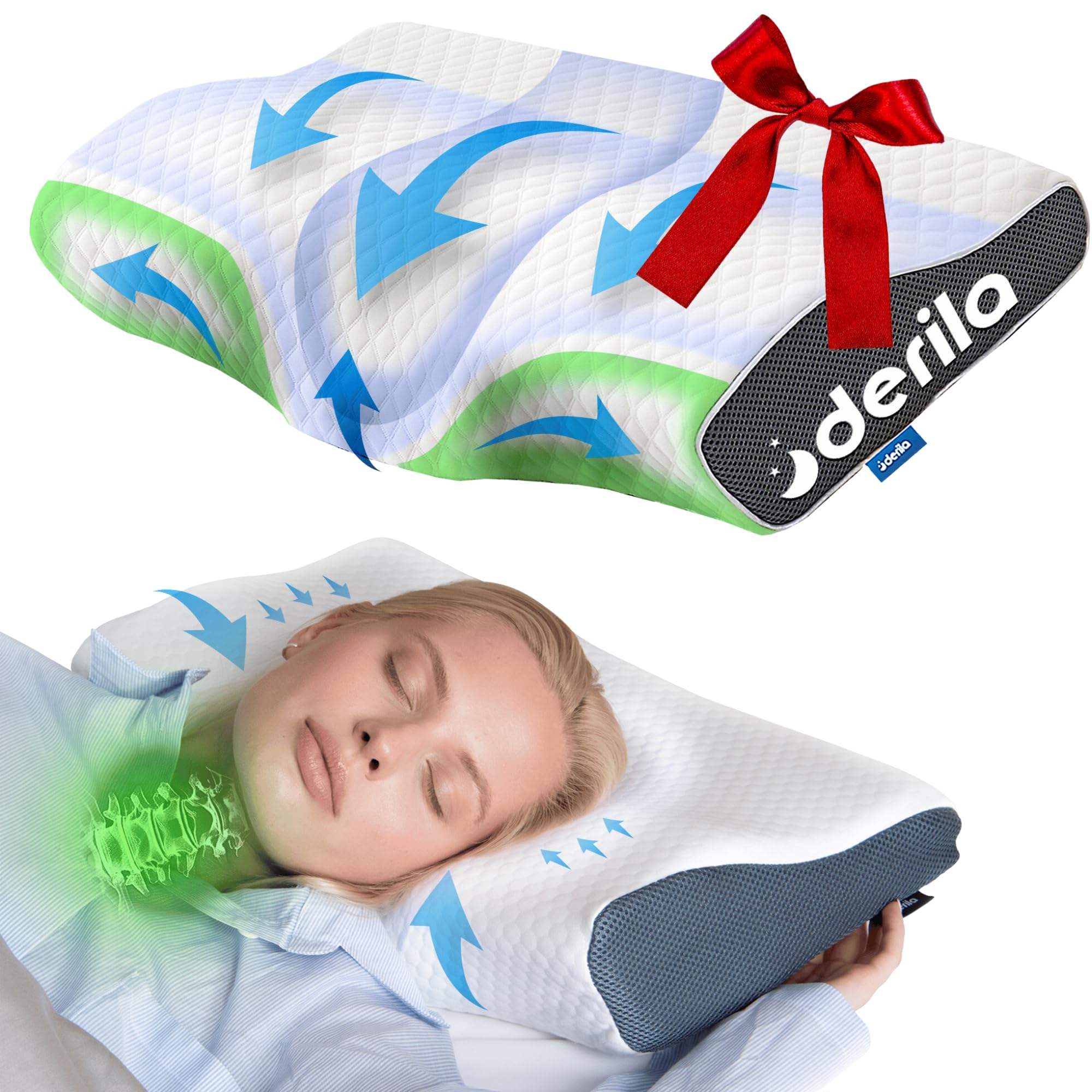Derila King Cervical Neck Pillow